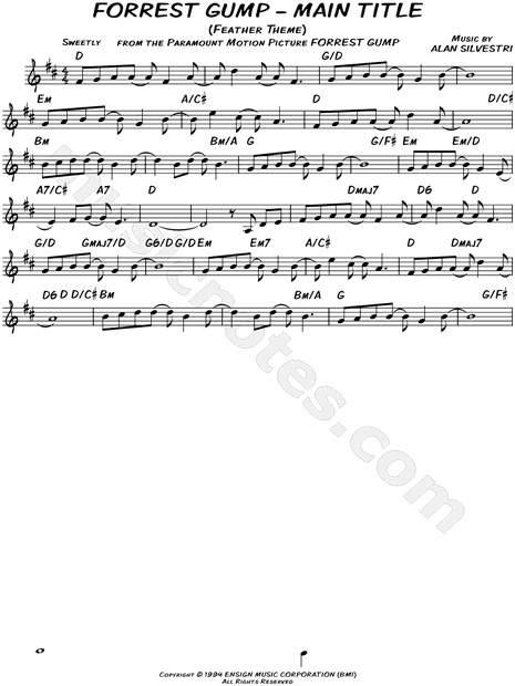 forrest gump sheet music pdf